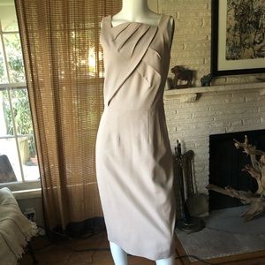 NWOT Thomas Wylde beige sleeveless sheath dress